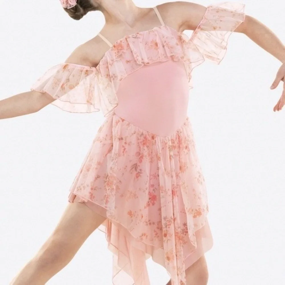 Revolution Dancewear Size SA These Are The Days Pink Floral Lyrical Costume